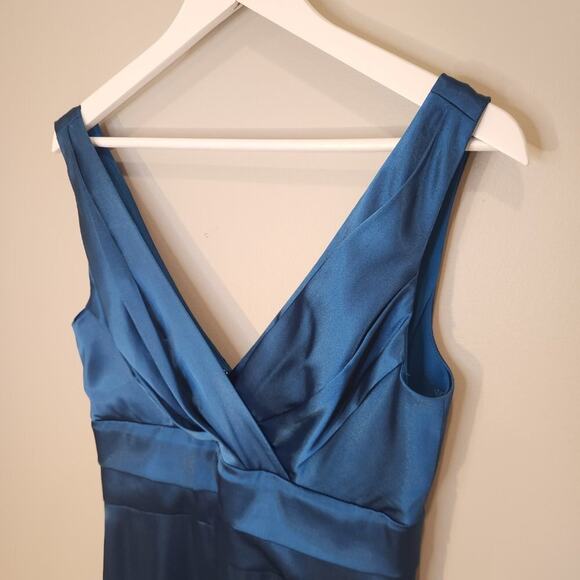 Gigi's Closette Glenview Teal Formal Boutique Evening Statement Gown - Size 10 - Picture 3 of 11